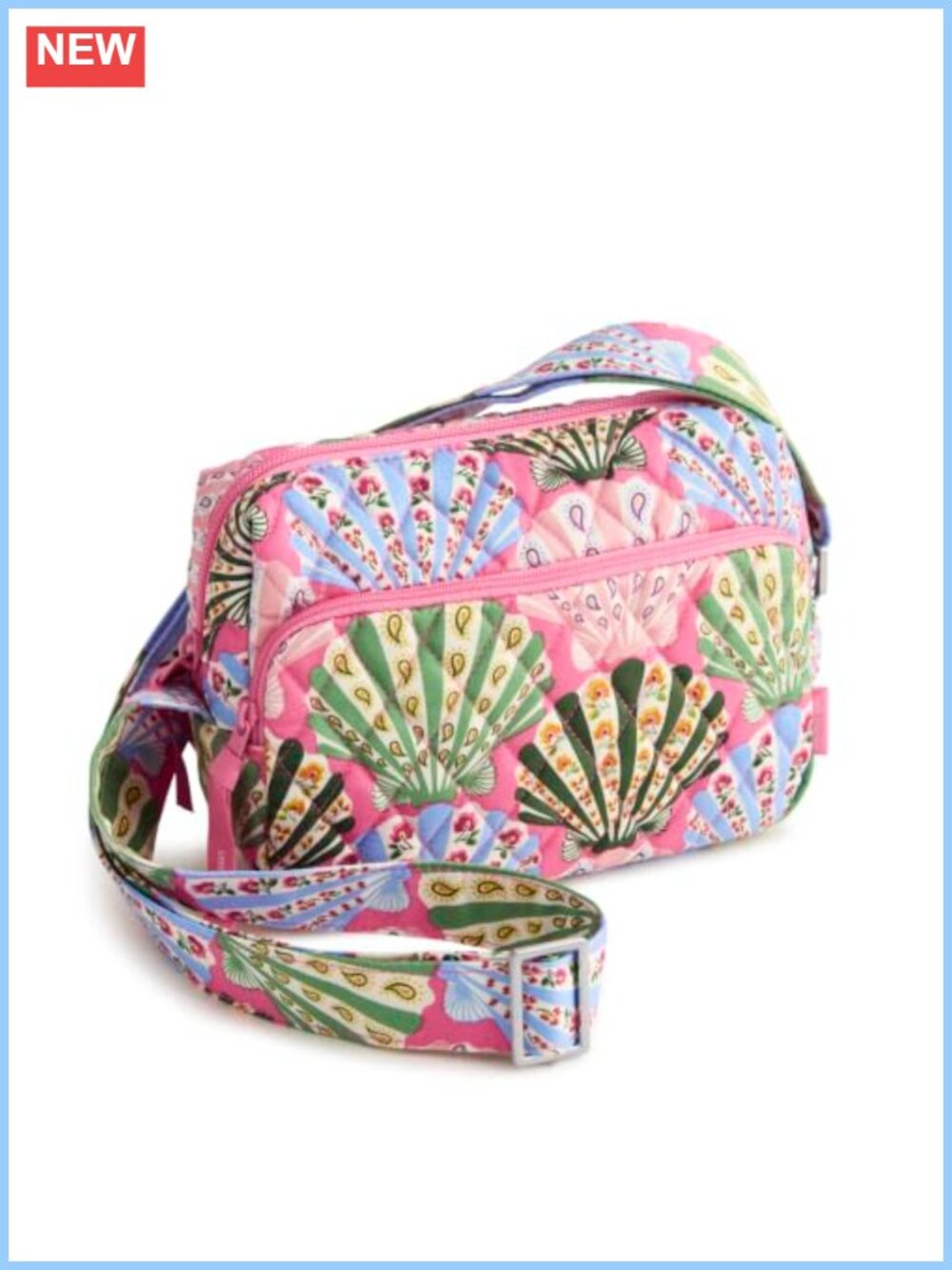 Vera Bradley Signature Cotton Camera Crossbody Bag Quilted Adjustable Strap